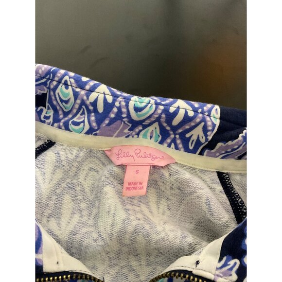 LILLY PULITZER Skipper Popover Dress Pineapple Print Collared Zip Front Small - Picture 3 of 10